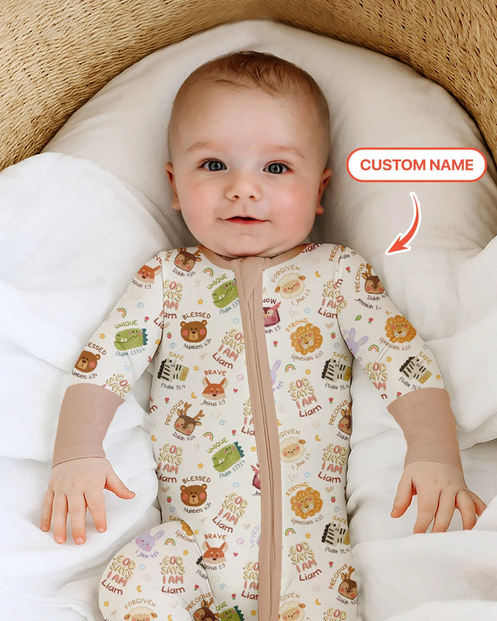 God Says I Am — Little Flock Custom Name Convertible Zippy