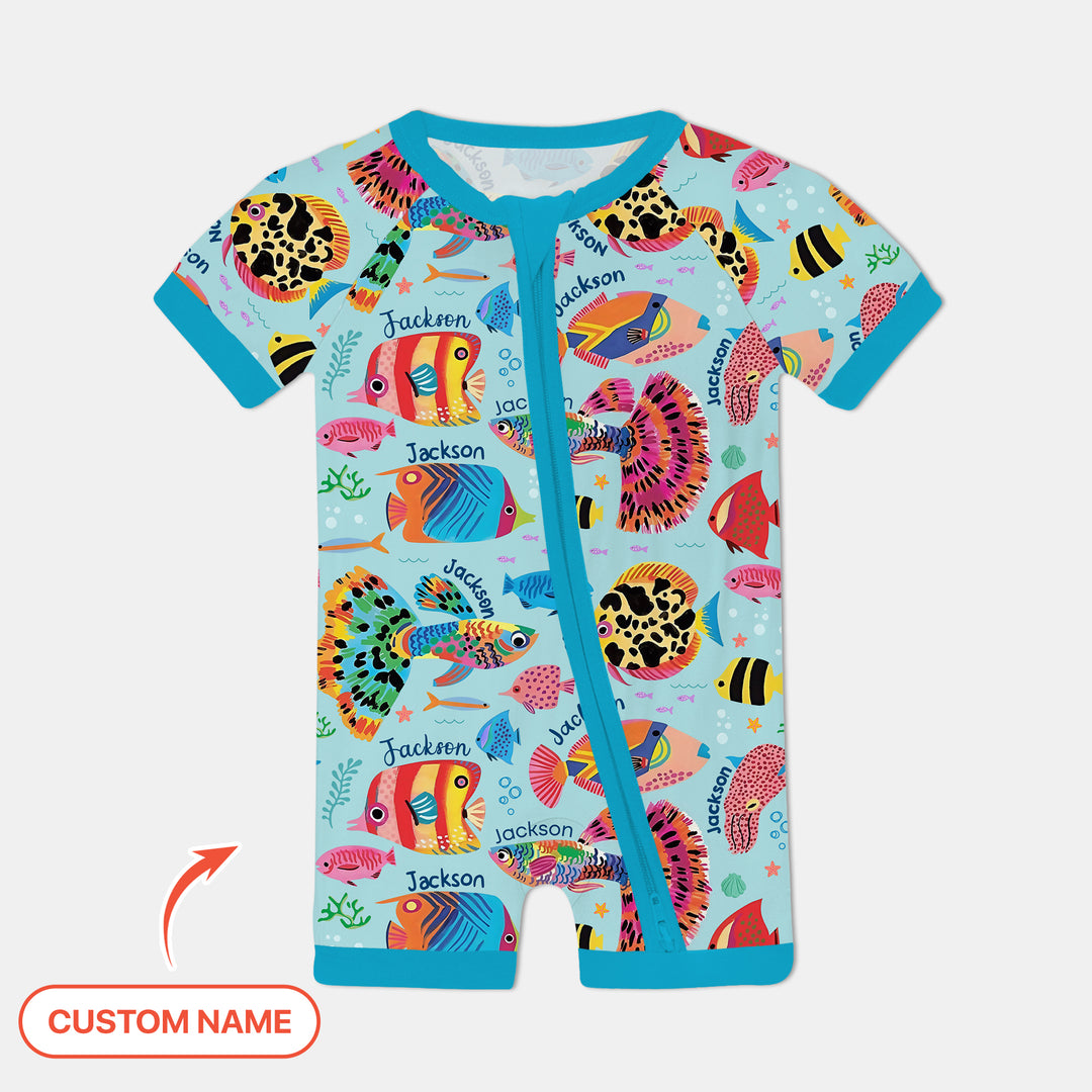 Custom Name Fish Dream Shorty Zippy