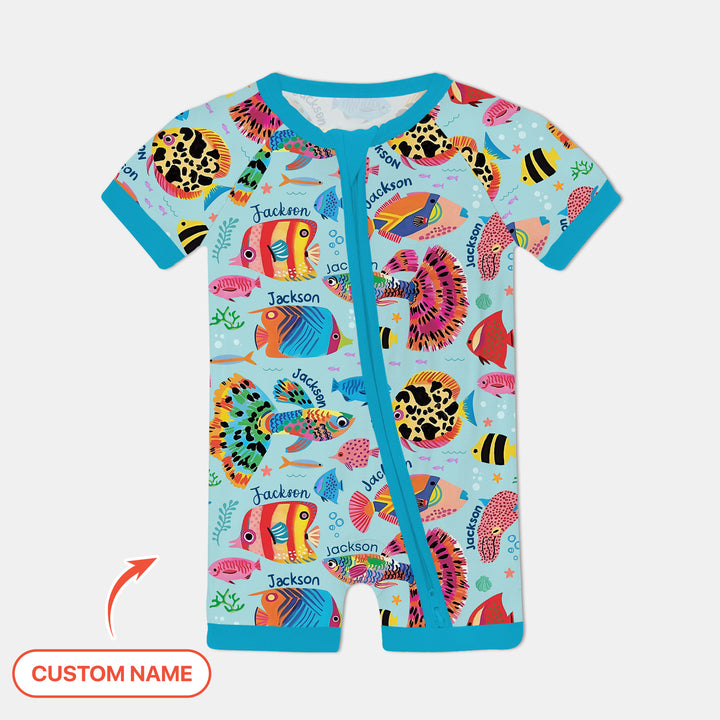 Custom Name Fish Dream Shorty Zippy