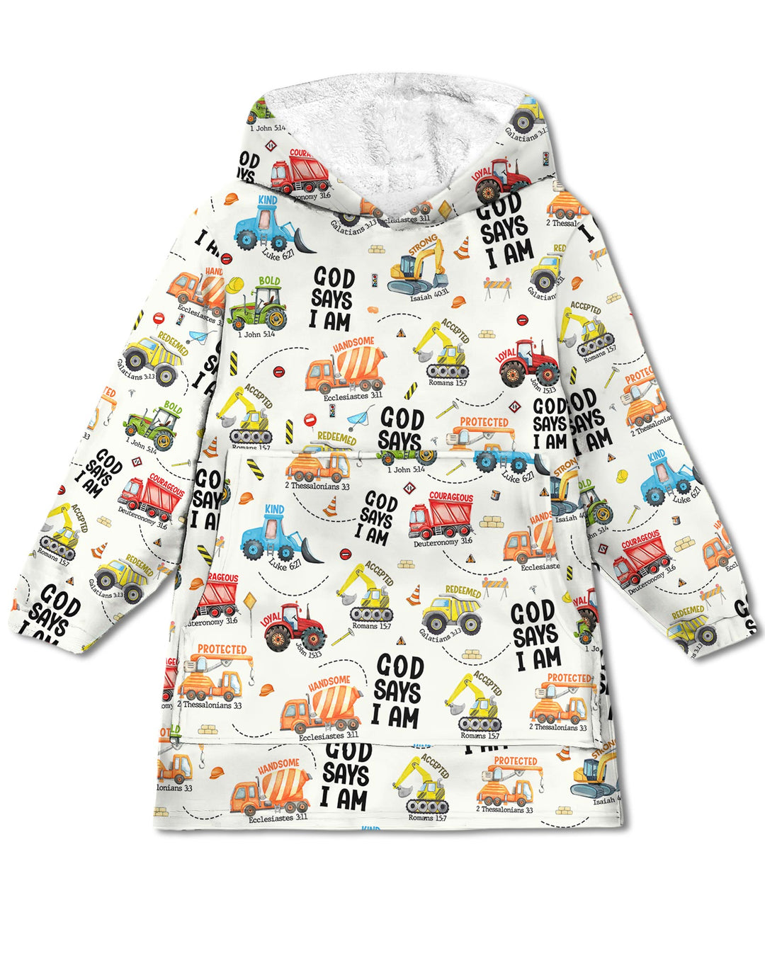 God Says I Am Boy Blanket Hoodie