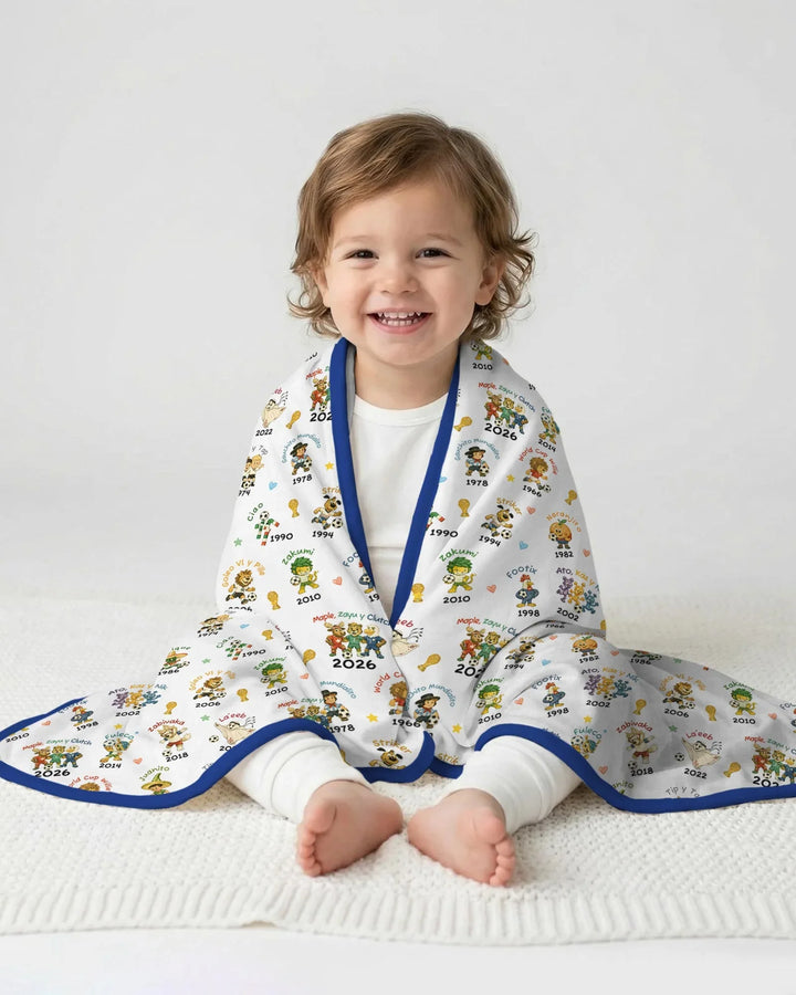 Soccer cup Mascots Bamboo Blanket
