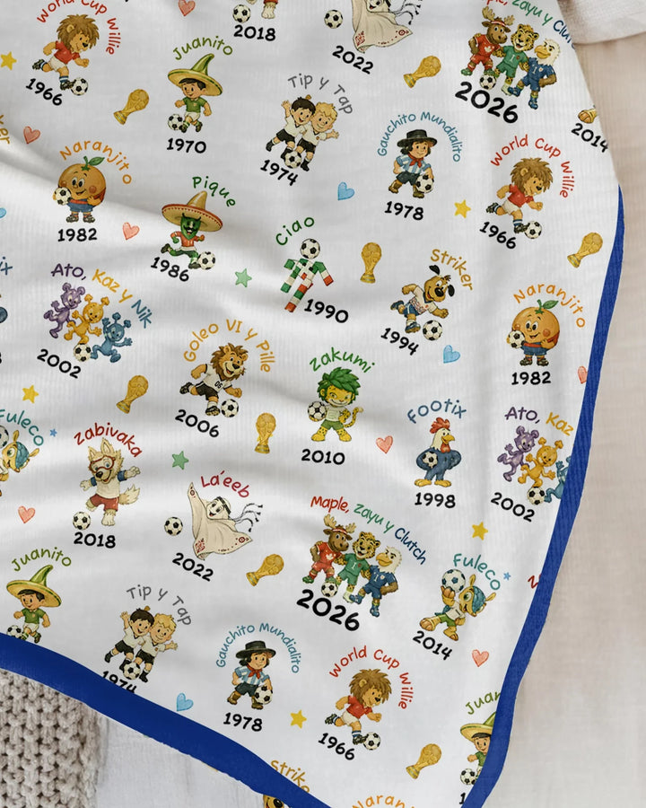 Soccer cup Mascots Bamboo Blanket
