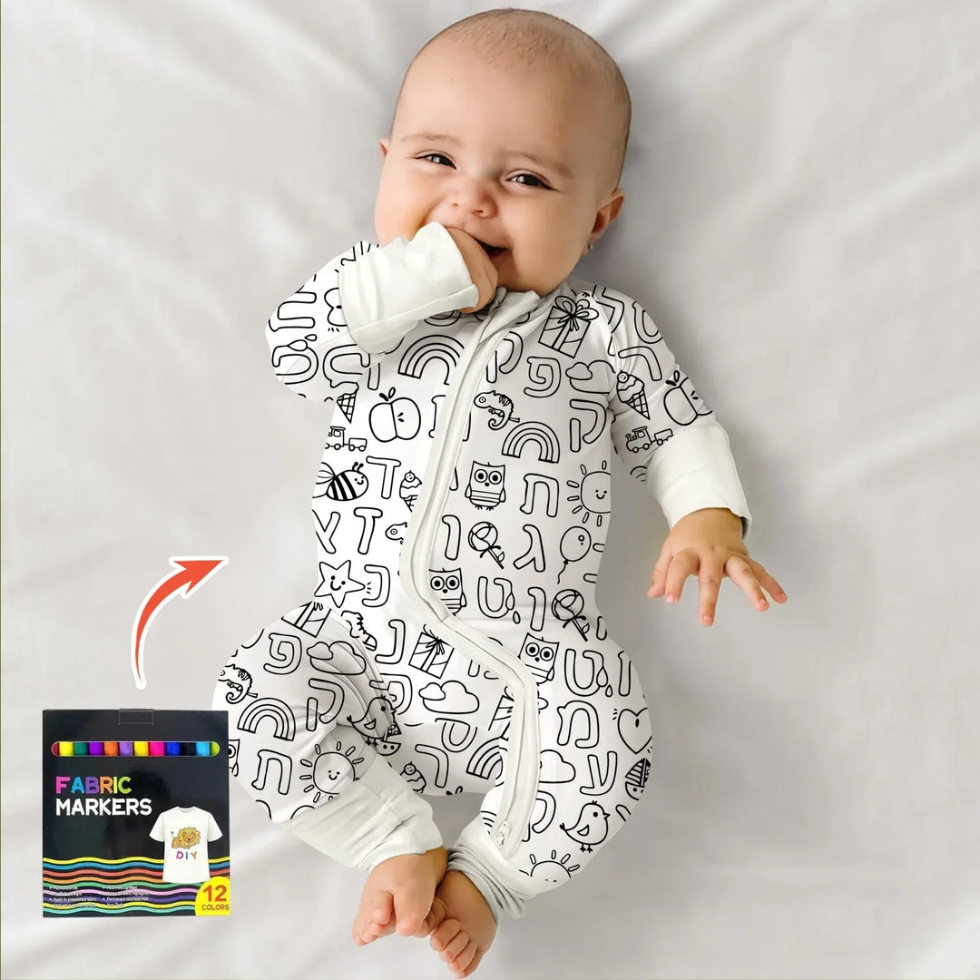 Gerippte Babykleidung mit individuellem Foto - Weich &amp; Skizzenhaft