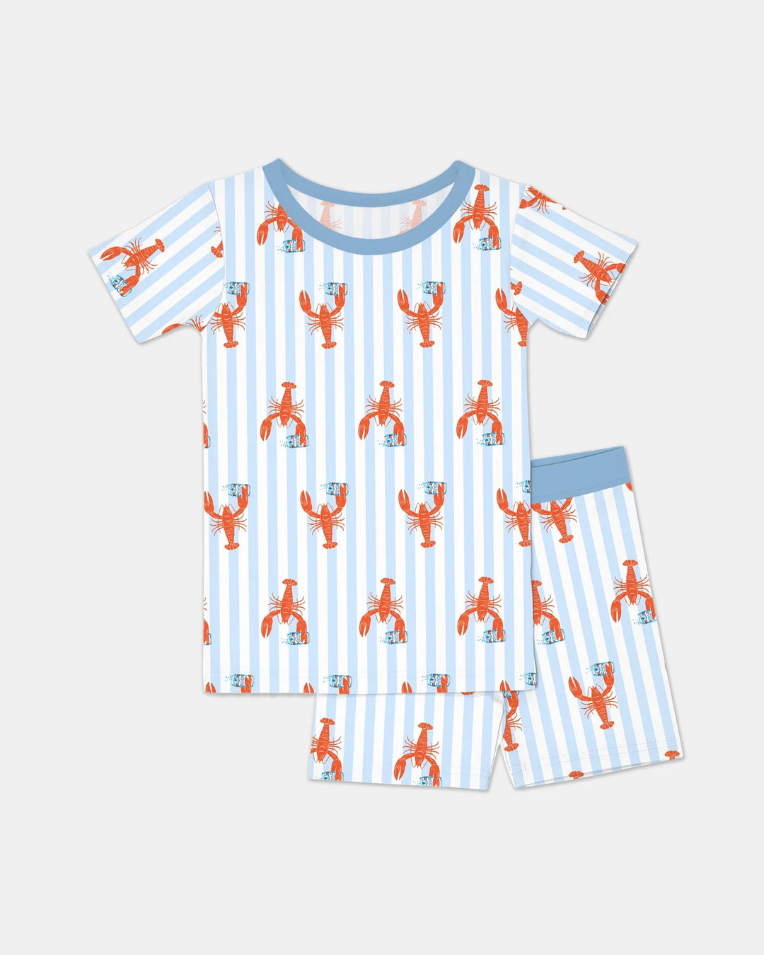 Zweiteiliges Pyjama-Set mit kurzen Ärmeln und Shorts im Sommer-Design