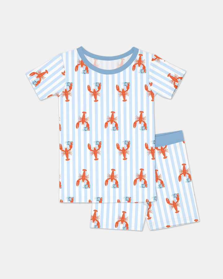 Zweiteiliges Pyjama-Set mit kurzen Ärmeln und Shorts im Sommer-Design