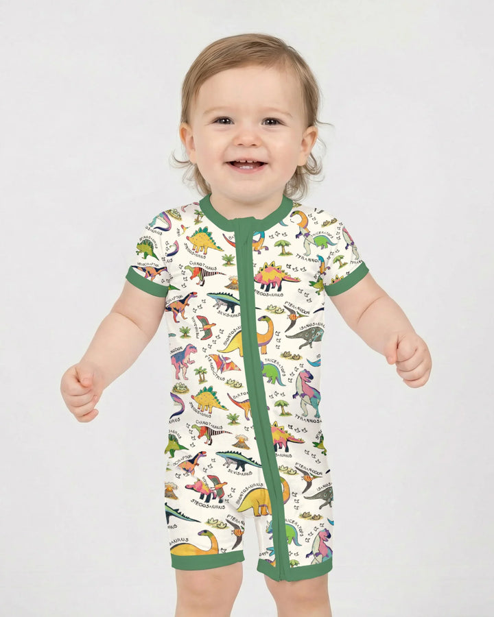 All The Dino Types Bamboo Shorty Zippy