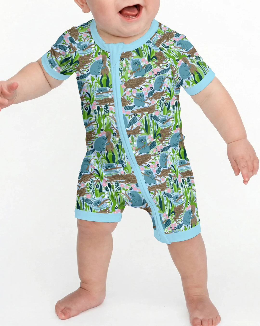 Little Dam Builders Shorty con cremallera de bambú