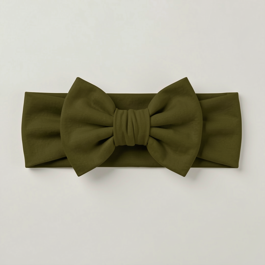 Solid Color Bamboo Luxe Bow Headband