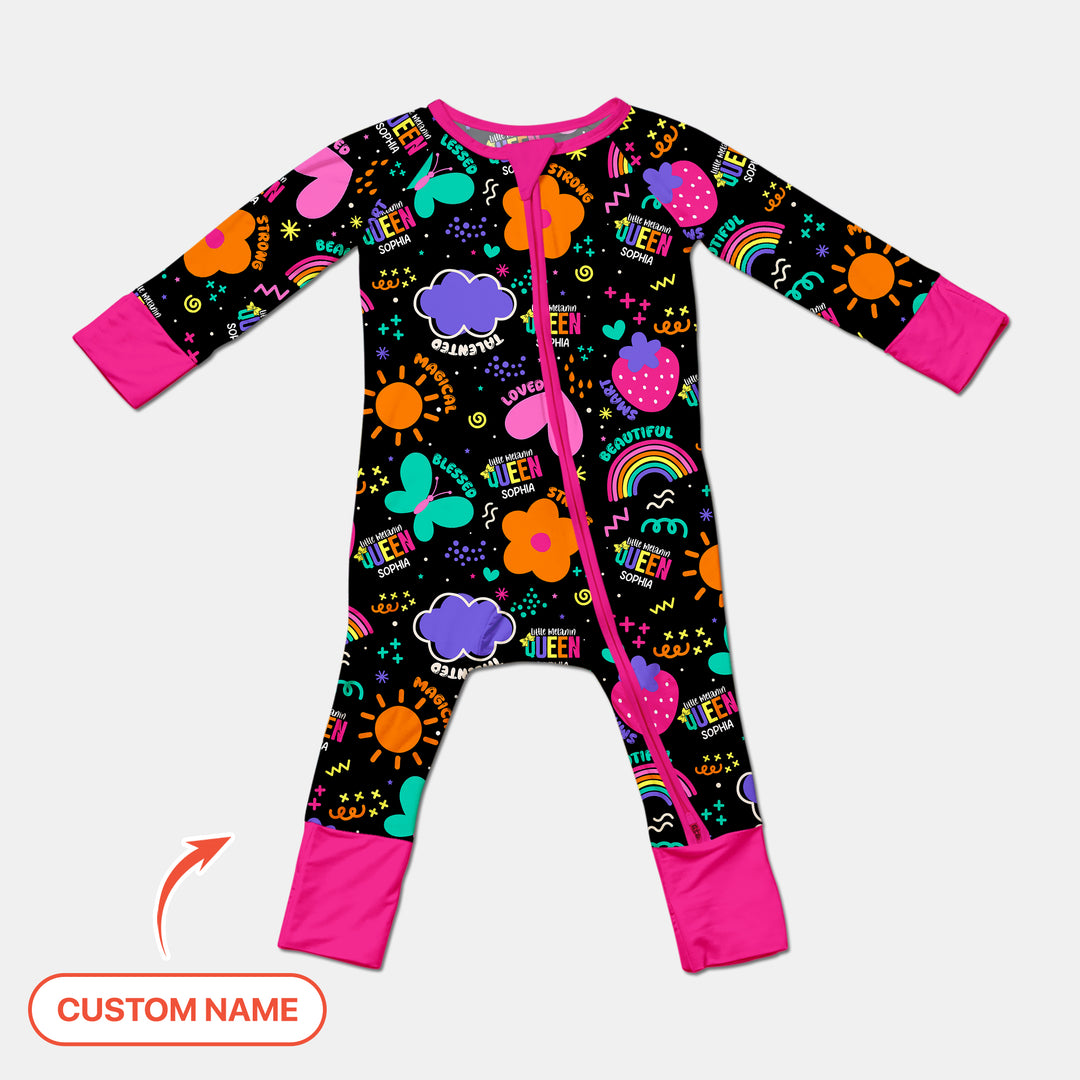 Custom Name Little Melanin Queen Convertible Zippy