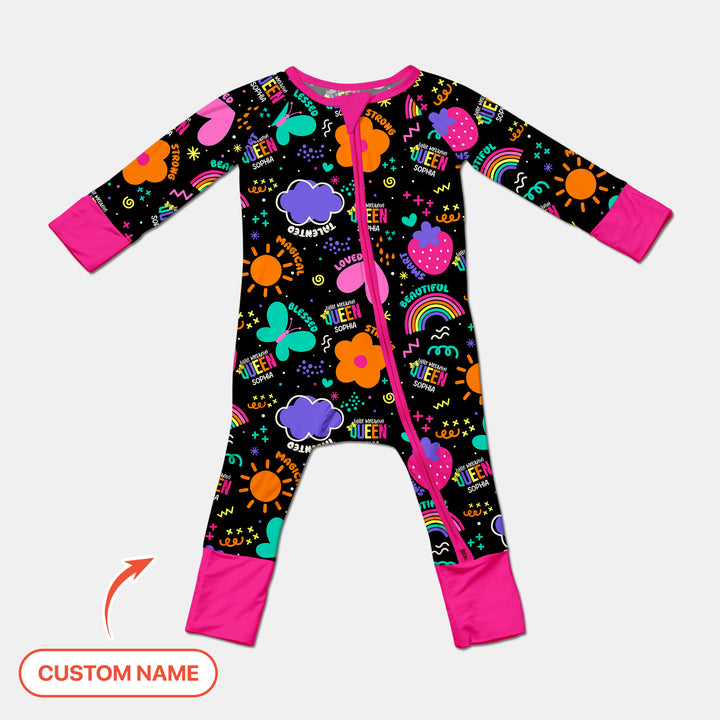 Custom Name Little Melanin Queen Convertible Zippy