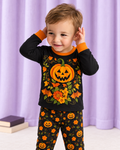 Harvest Pumpkin Glow Bamboo Two Piece Long Sleeve Pajama Set