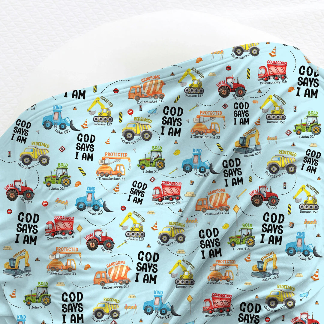 God Says I Am Swaddle Blanket