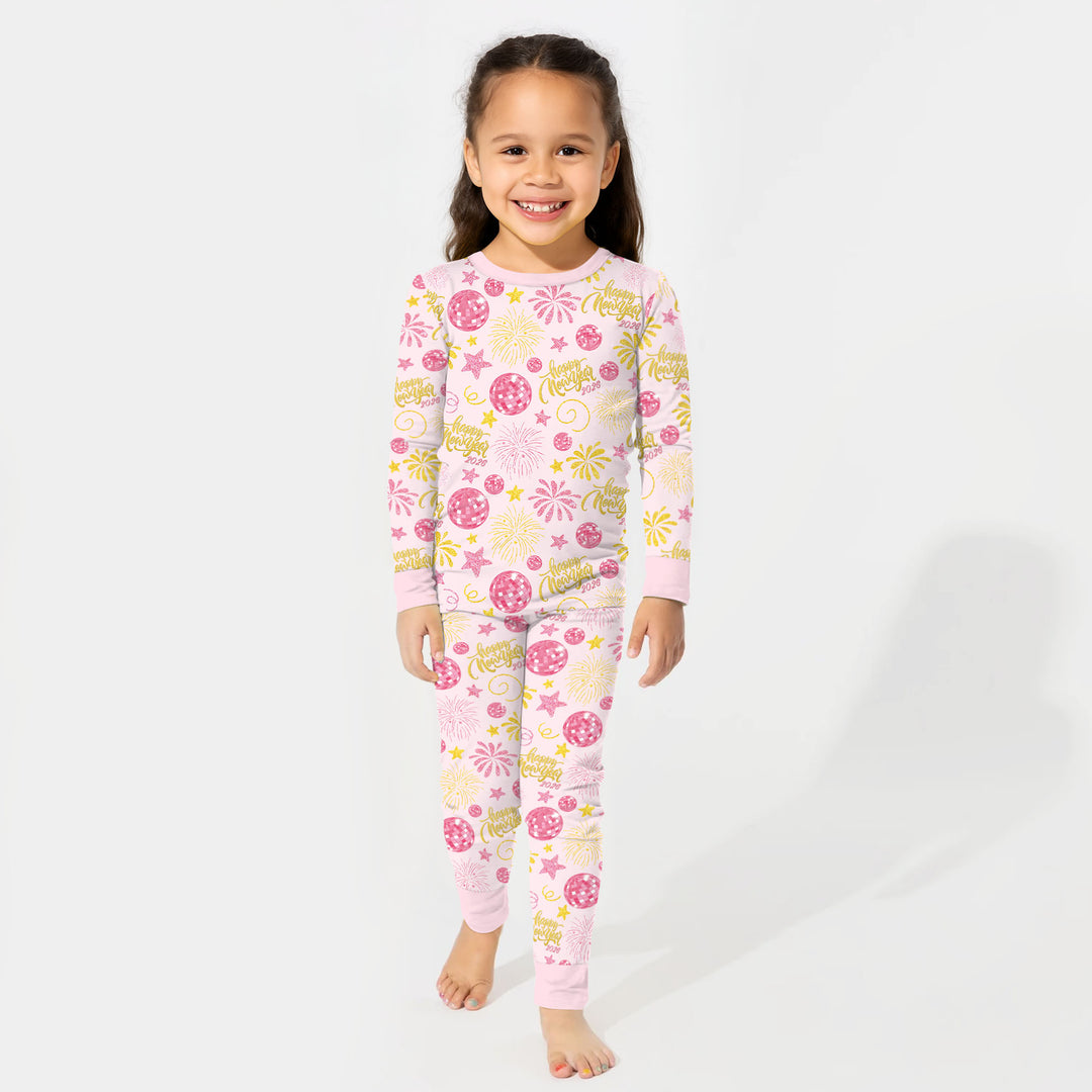 New Year's Eve Celebration Two Piece Long Sleeve Pajama Set