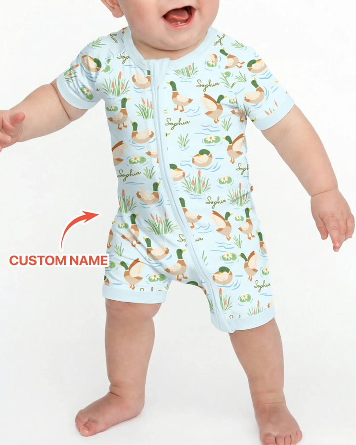 Personalized Mallard Duck Bamboo Shorty Zippy