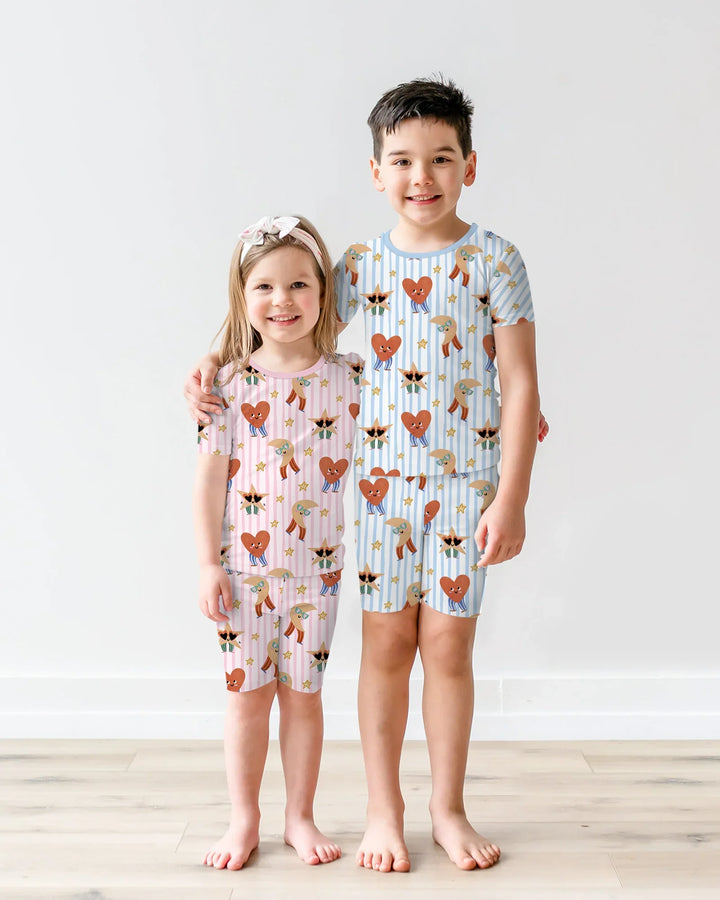 Pijama de dos piezas con pantalón corto y manga corta de bambú Dance More Dances