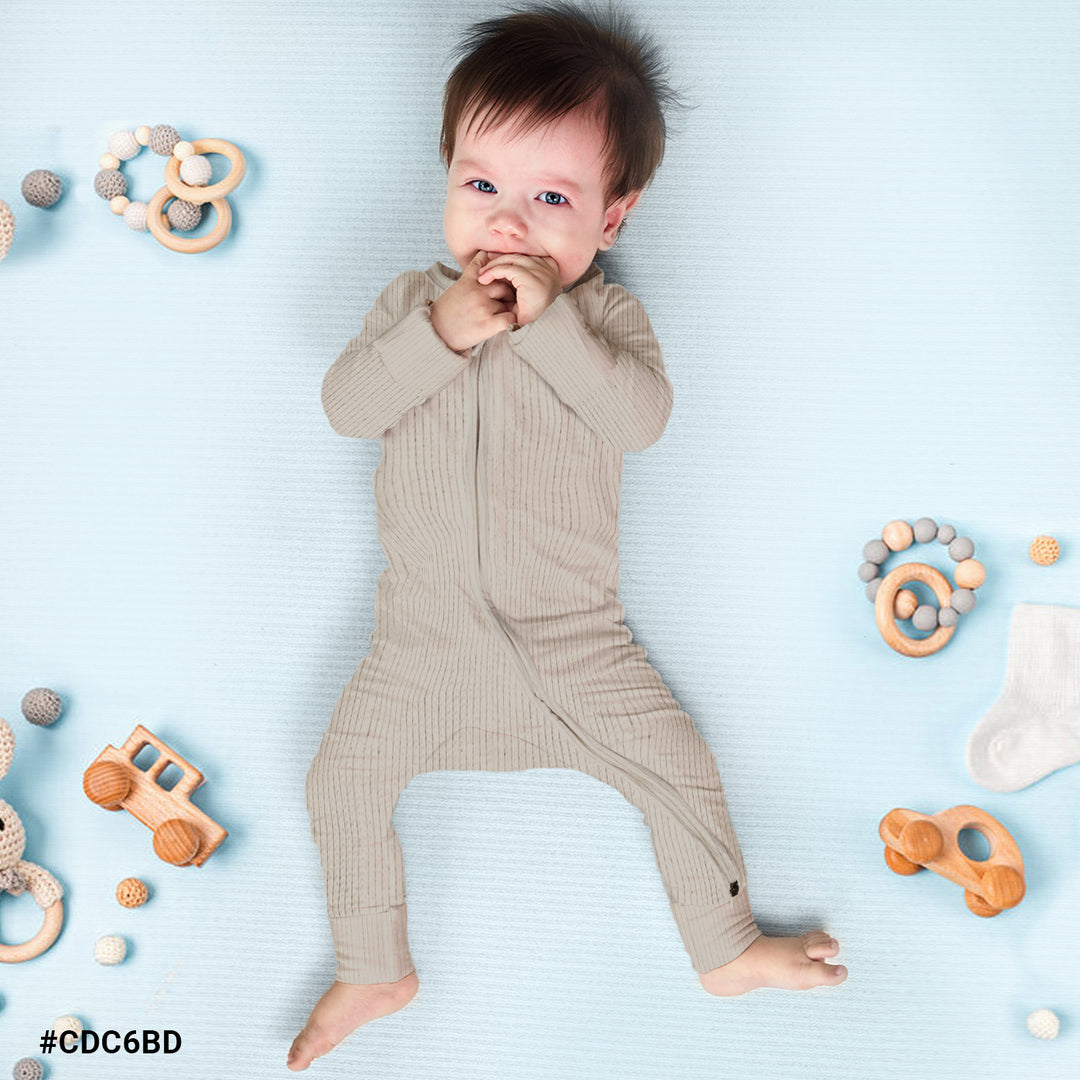 Oat Ribbed Bamboo Fabric Baby Clothing - Soft & Stretchy