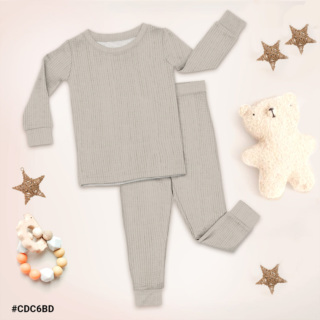 Oat Ribbed Bamboo Fabric Baby Clothing - Soft & Stretchy