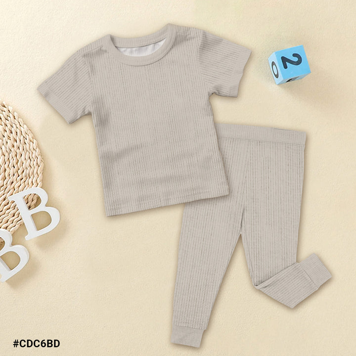 Oat Ribbed Bamboo Fabric Baby Clothing - Soft & Stretchy