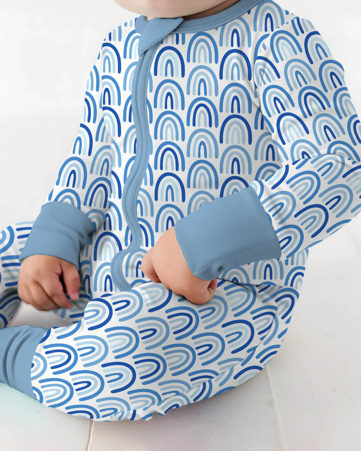 Sky Blue Rainbows Bamboo Convertible Zippy