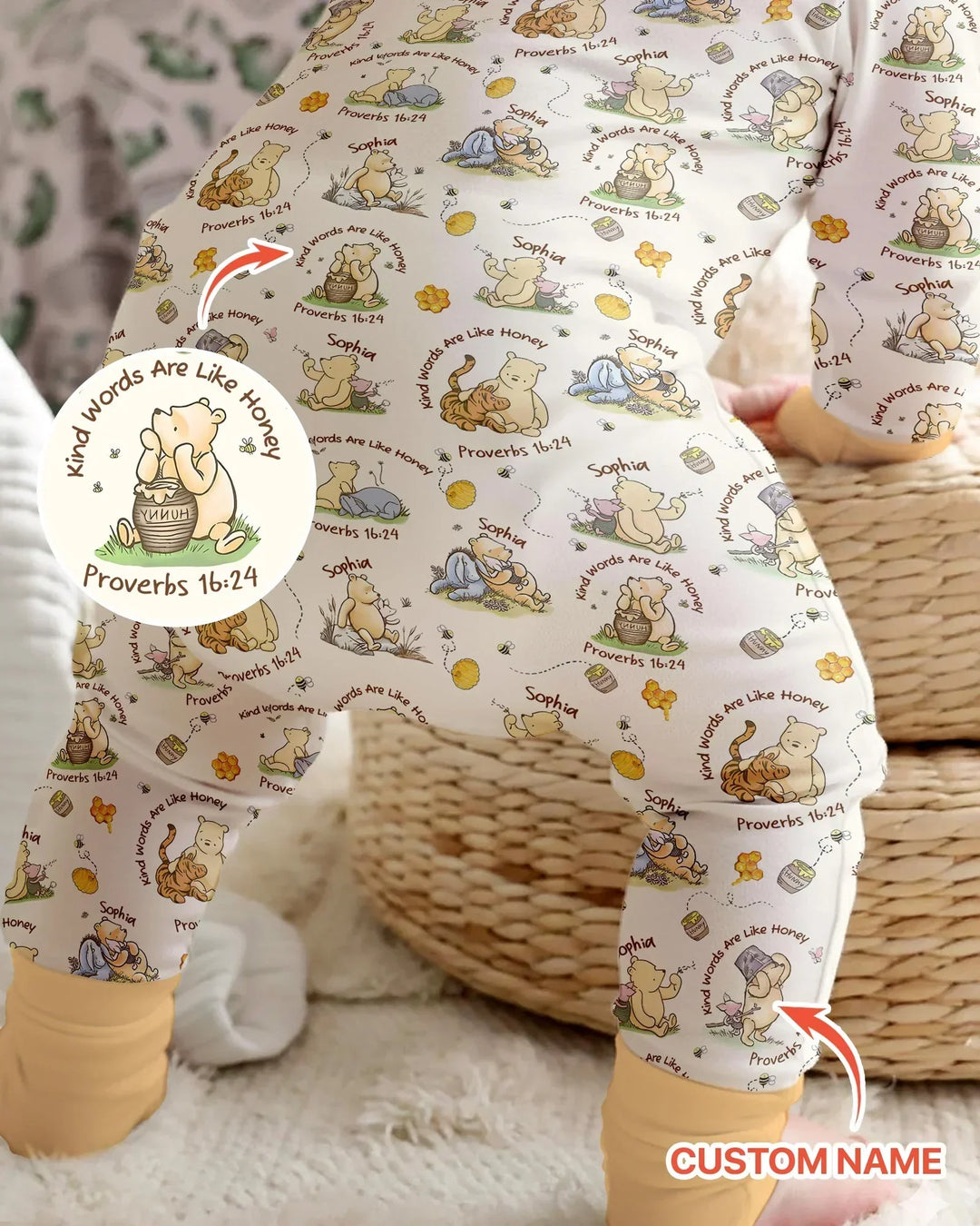 Kind Words Are Like Honey Custom Name Bamboo Convertible Zippy