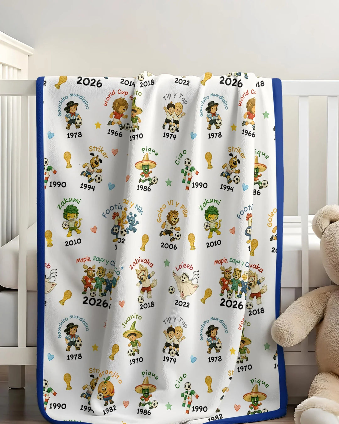 Soccer cup Mascots Bamboo Blanket