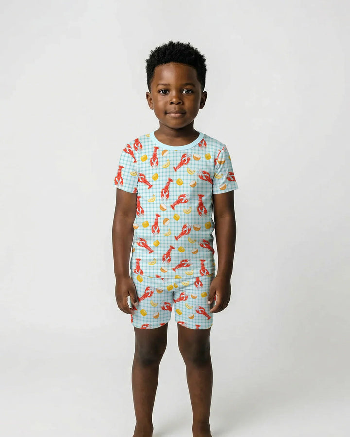 Template Zweiteiliges Pyjama-Set mit kurzen Ärmeln und Shorts