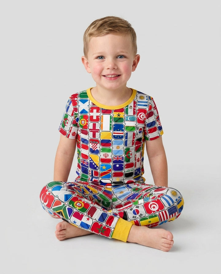 We Are 26 Family Matching Bamboo Two Piece Short Sleeve Pajama Set