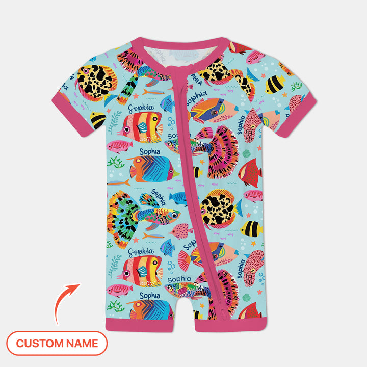 Custom Name Fish Dream Shorty Zippy