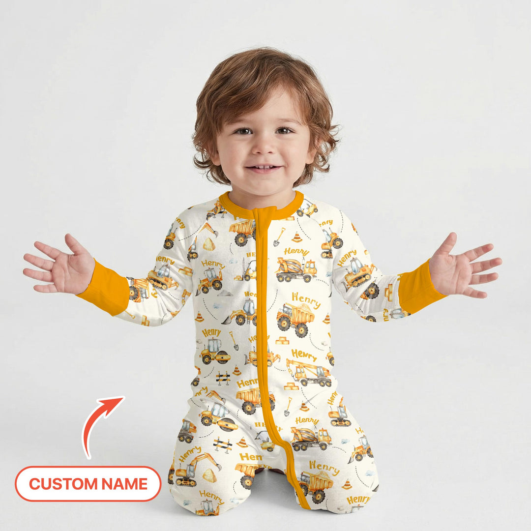 Constructions Machines Custom Name Convertible Zippy