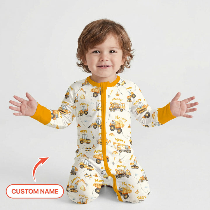 Constructions Machines Custom Name Convertible Zippy