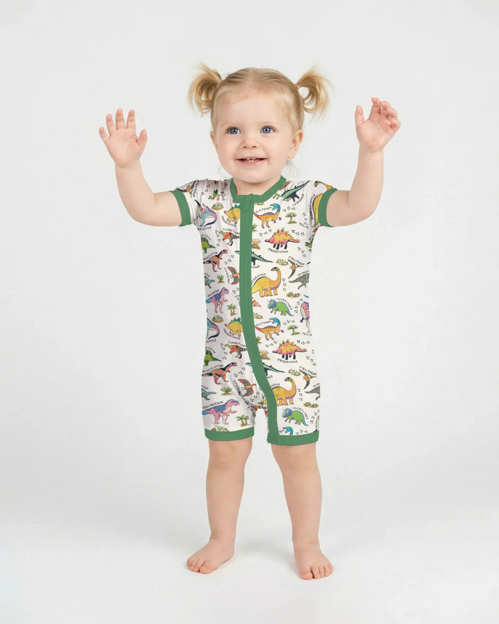 All The Dino Types Bamboo Shorty Zippy