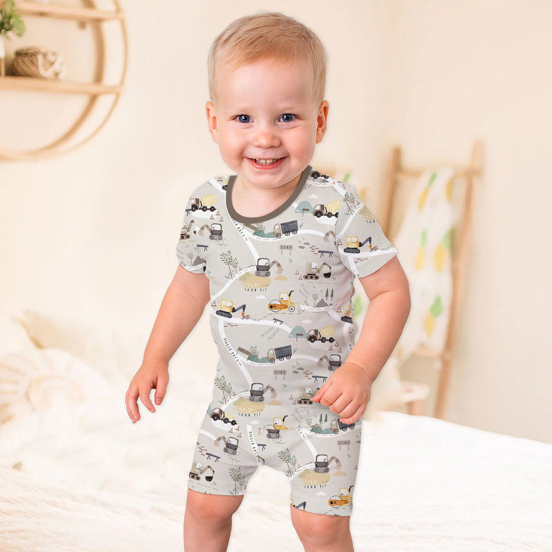 Diggers Route Map Two Piece Short Sleeve Shorts Pajama Set