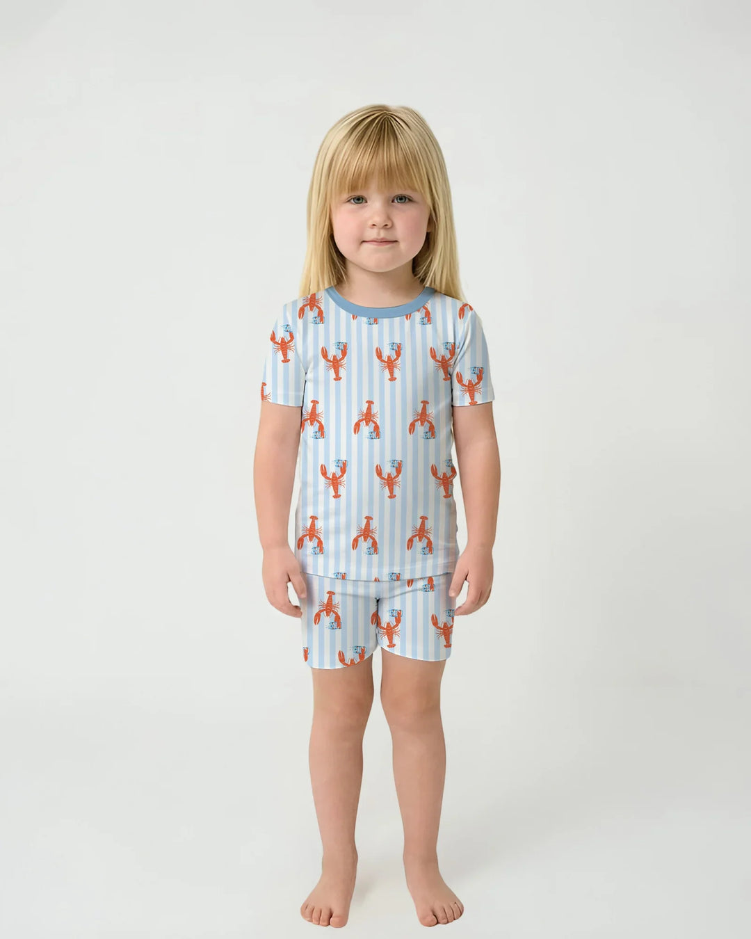 Zweiteiliges Pyjama-Set mit kurzen Ärmeln und Shorts im Sommer-Design