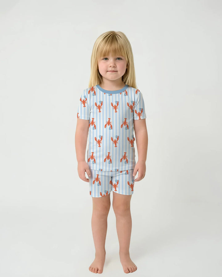 Zweiteiliges Pyjama-Set mit kurzen Ärmeln und Shorts im Sommer-Design