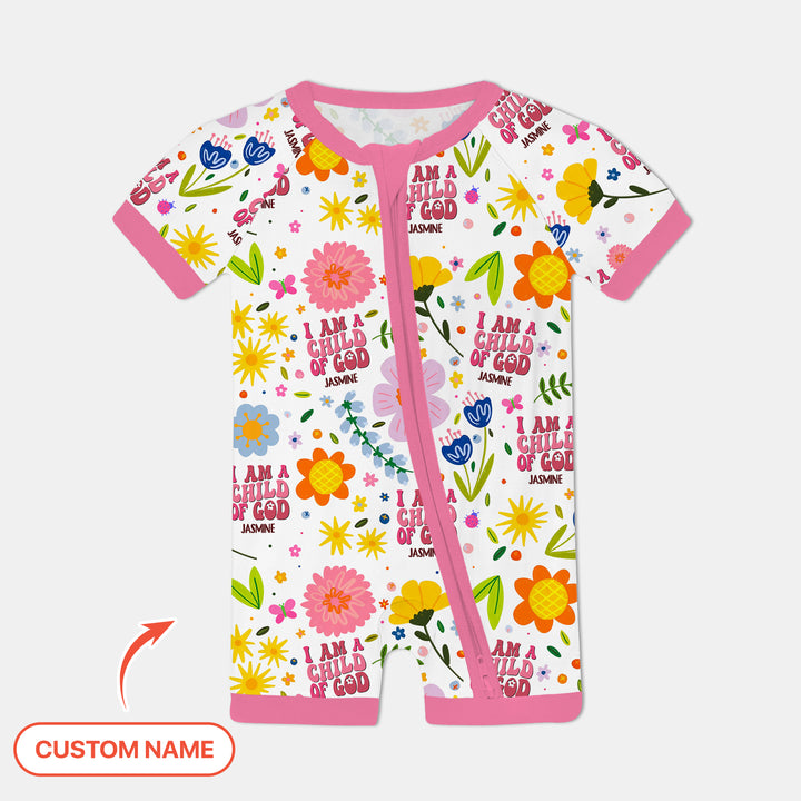 I Am A Child Of God Custom Name Girl Shorty Zippy