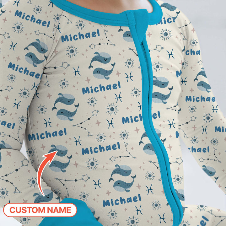 Bohemian Baby Zodiac Signs Custom Name Convertible Zippy