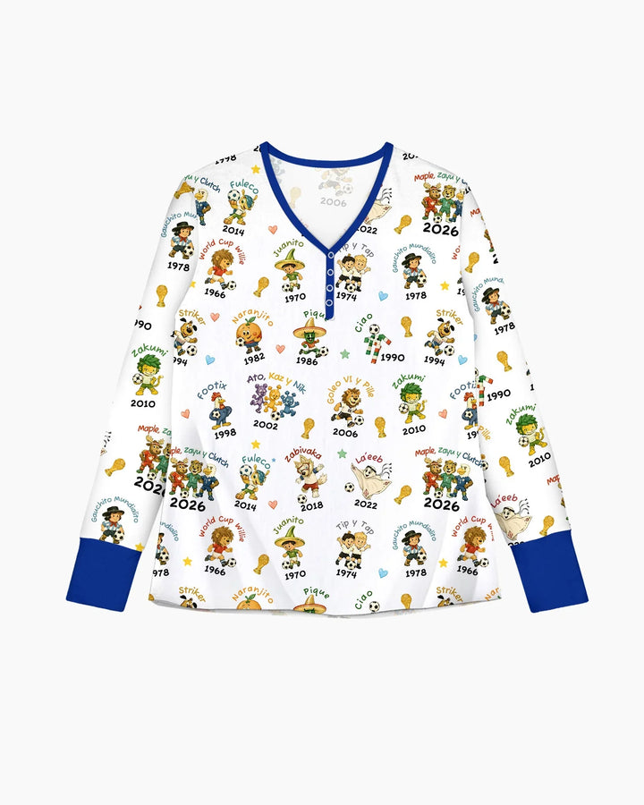 Soccer cup Mascots Bamboo Women Pajama Set