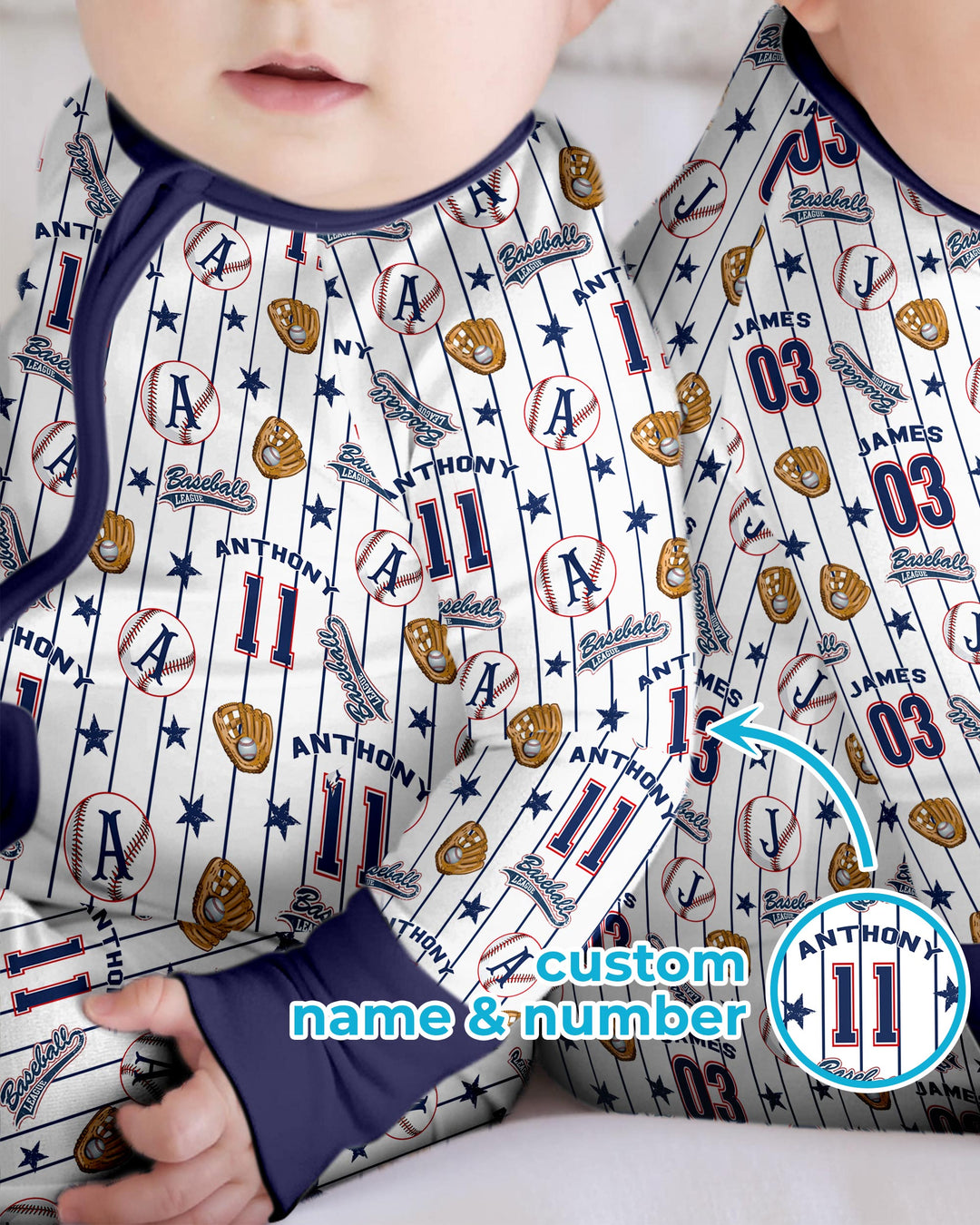 Custom Name Baseball Time Convertible Zippy