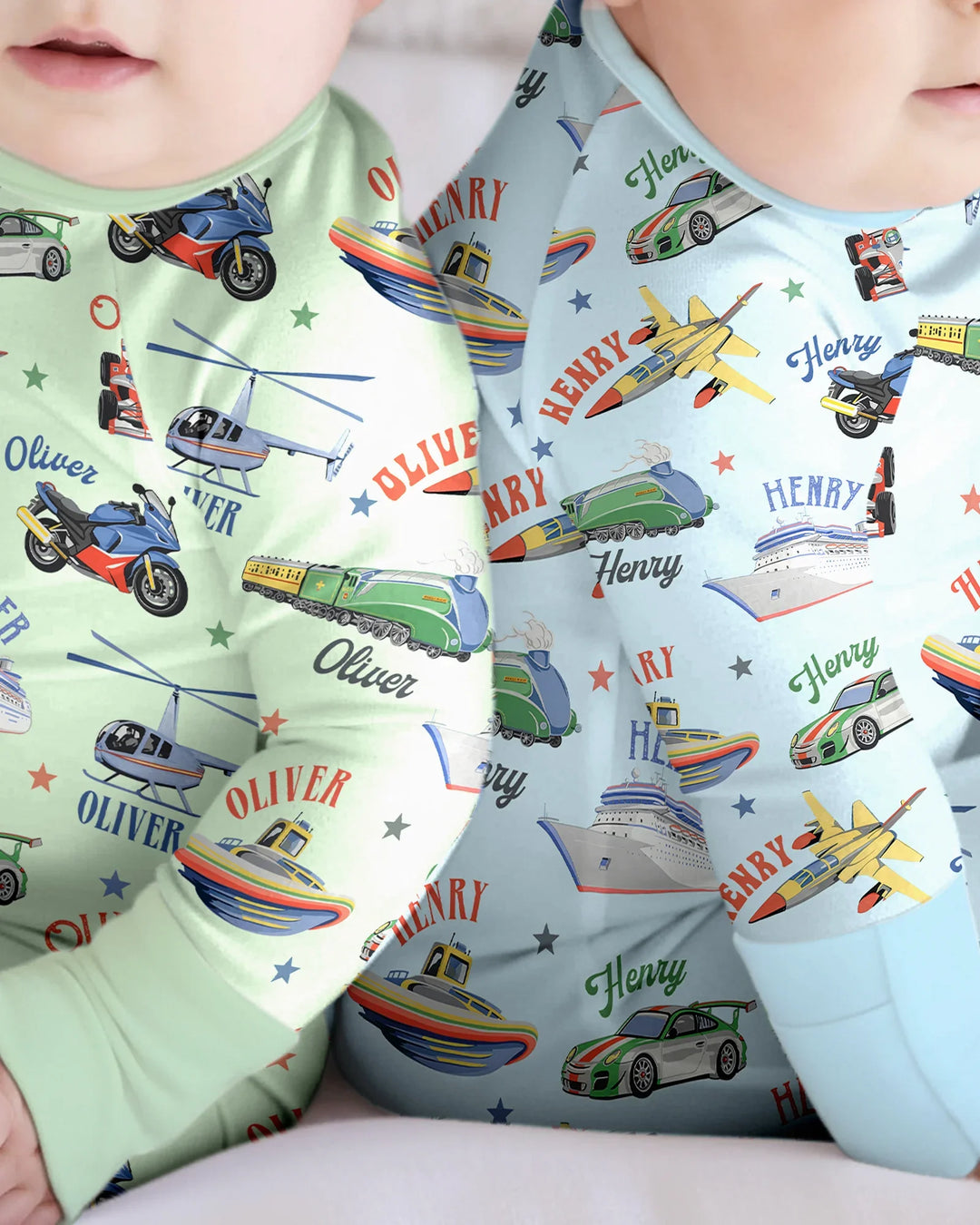 Fast Lane Custom Name Daddy & Me Matching Bamboo Convertible Zippy