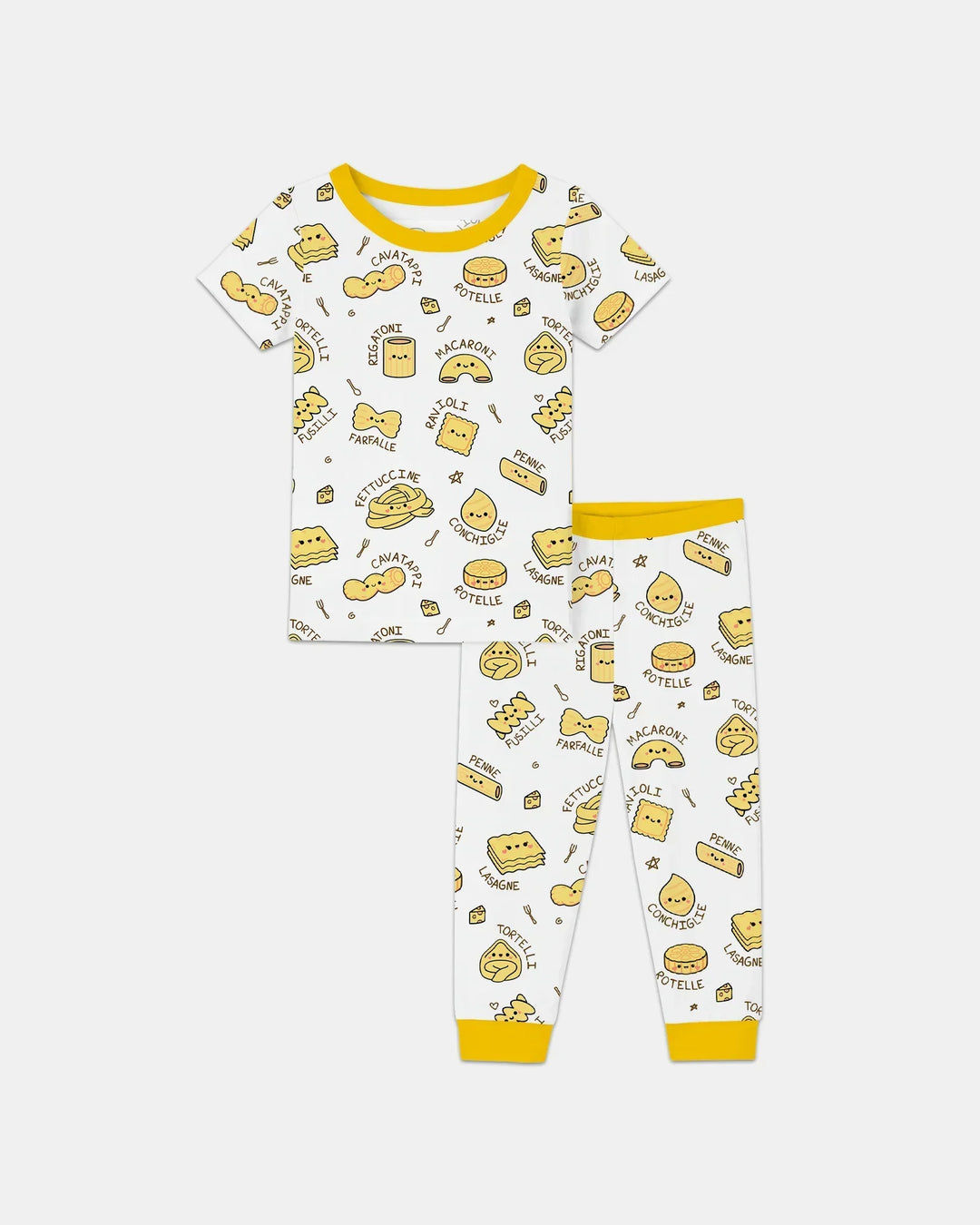 Kawaii Pasta Two Piece Short Sleeve Pajama Set