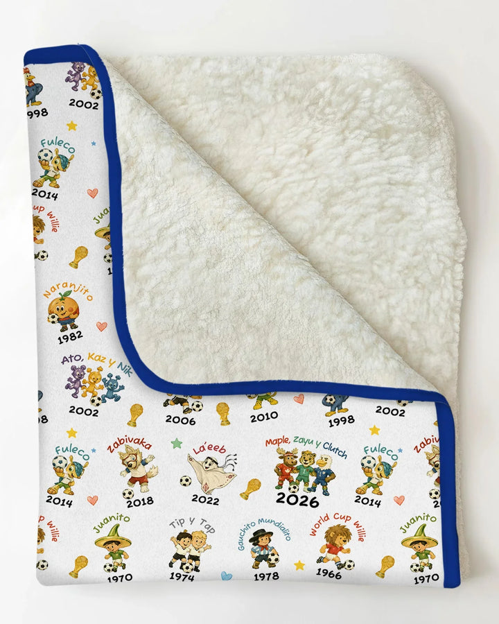 Soccer cup Mascots Bamboo Blanket