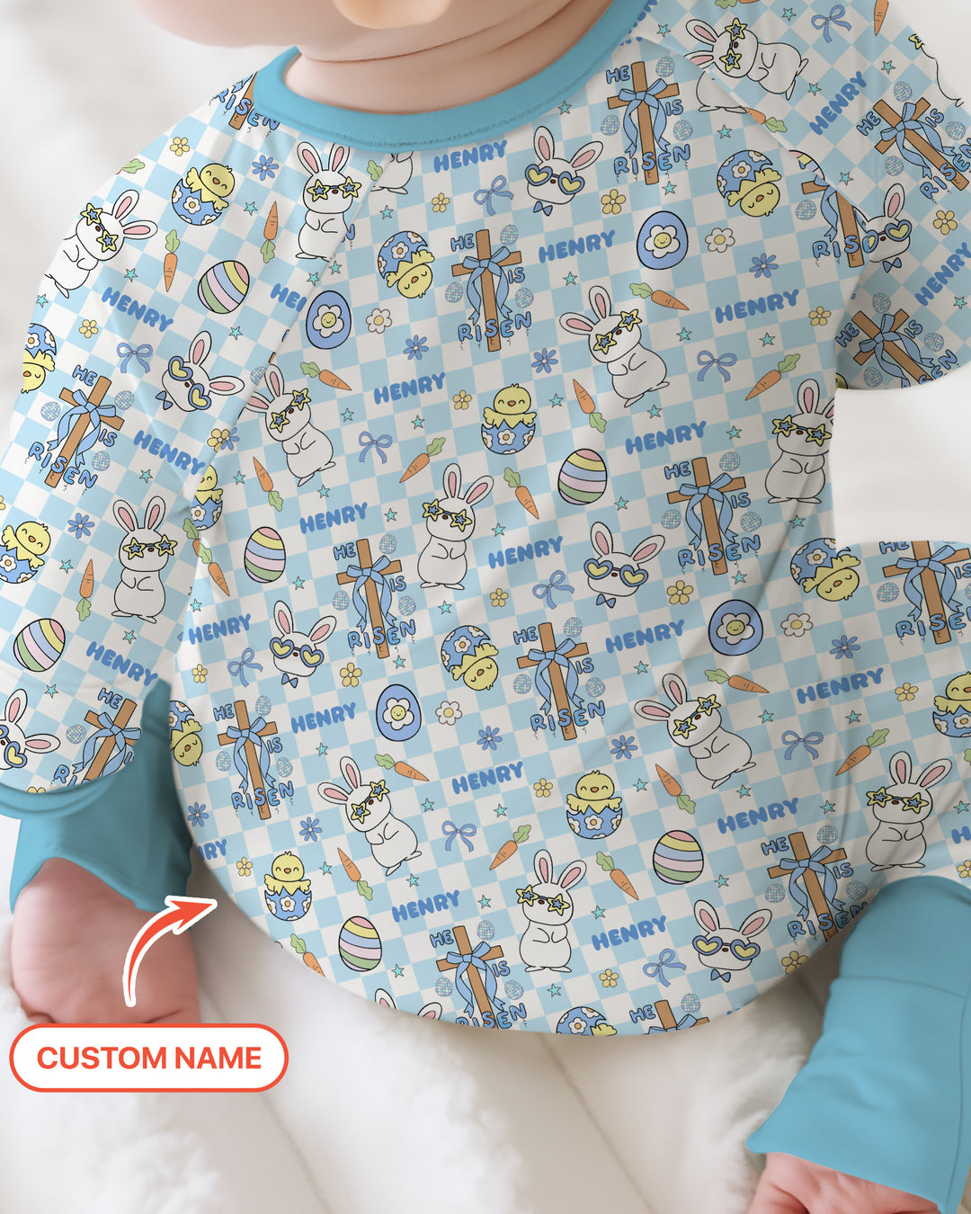 Custom Name Retro Easter Convertible Zippy