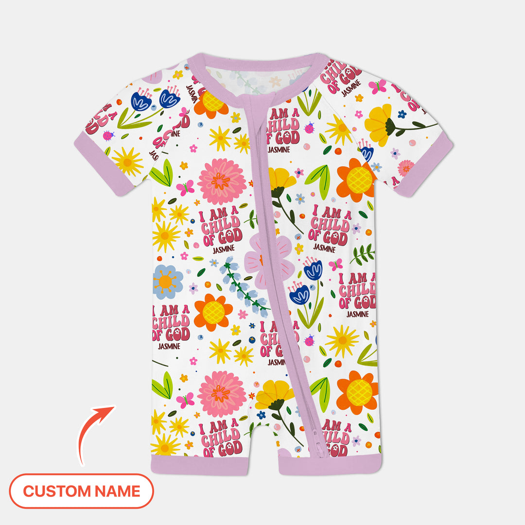 I Am A Child Of God Custom Name Girl Shorty Zippy