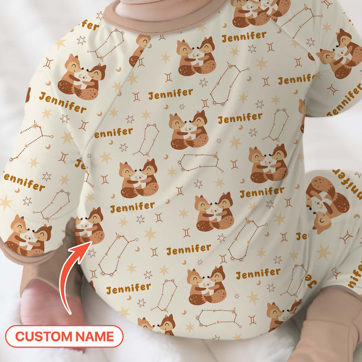 Bohemian Baby Zodiac Signs Custom Name Convertible Zippy