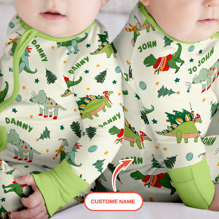 Custom Name Dinosaurs Christmas Tree Convertible Zippy