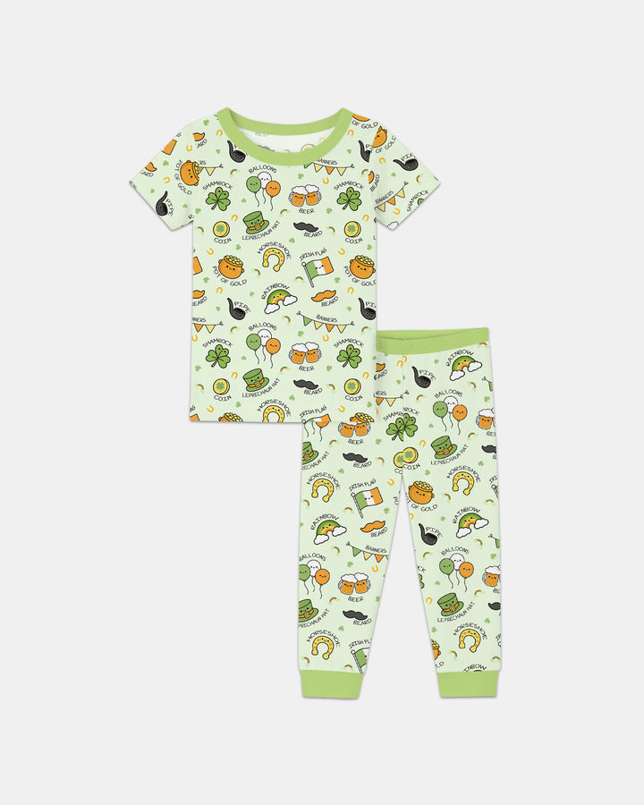 Zweiteiliges, kurzärmliges Pyjama-Set mit Marienkäfern