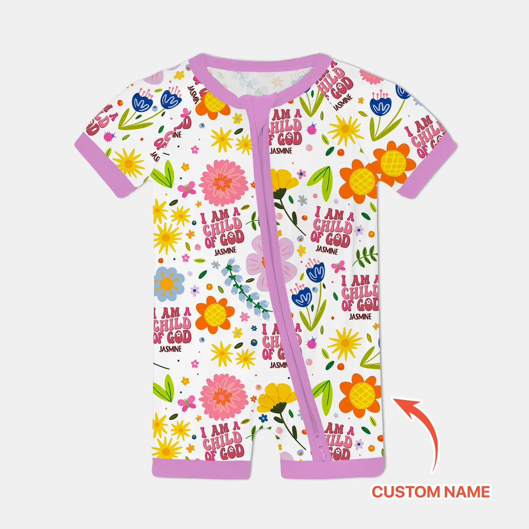 Ich bin ein Kind Gottes, benutzerdefinierter Name, Mädchen, Shorty Zippy