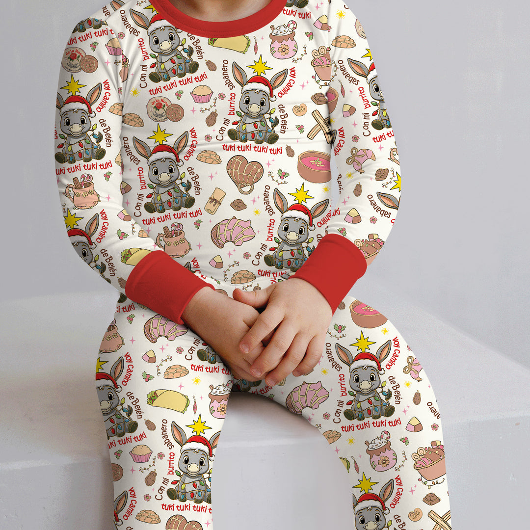 Feliz Navidad Two Piece Long Sleeve Pajama Set , Feliz Navidad Two Piece Long Sleeve Pajama Set - 12-18M