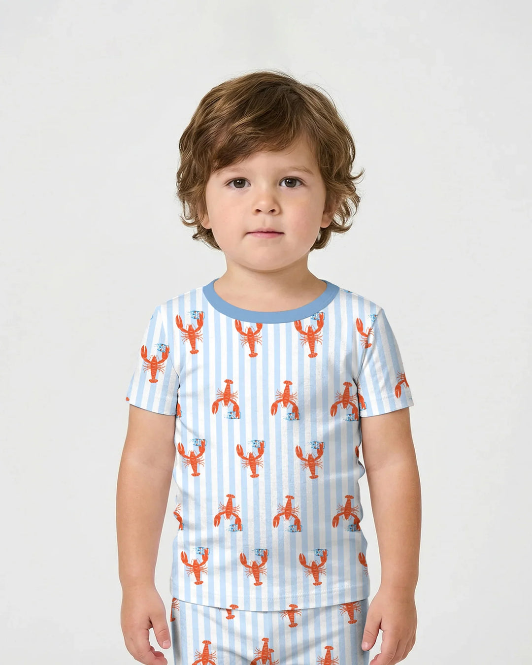 Zweiteiliges Pyjama-Set mit kurzen Ärmeln und Shorts im Sommer-Design