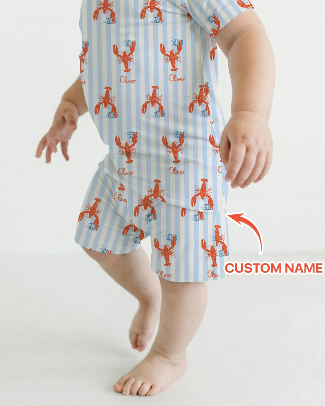 Zweiteiliges Pyjama-Set mit kurzen Ärmeln und Shorts im Sommer-Design